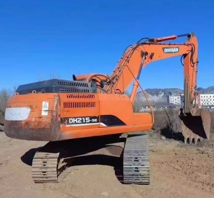 Использованный экскаватор Digger Doosan DH215W Строительная техника 48KW Экономия топлива