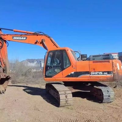 Использованный экскаватор Digger Doosan DH215W Строительная техника 48KW Экономия топлива