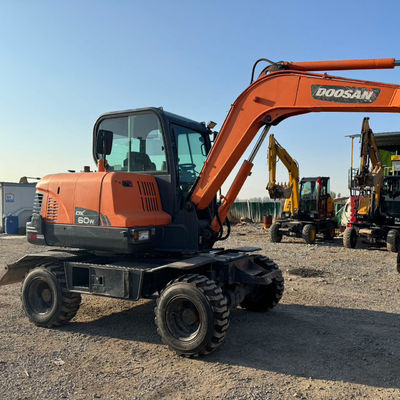 48 кВт Использованная экскаваторная машина DOOSAN Doosan DX60W Гидравлический экскаватор 5550 кг