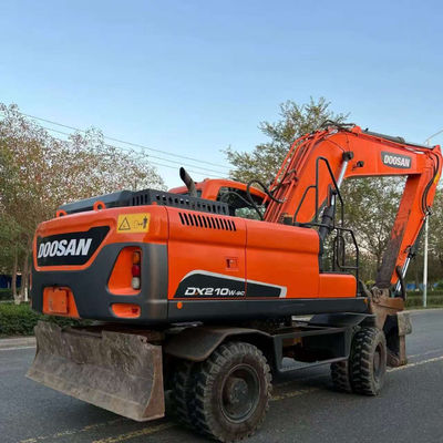 Doosan DX210W Использованный колесный экскаватор Гидравлический мини вторую ручку экскаватор 20100 кг