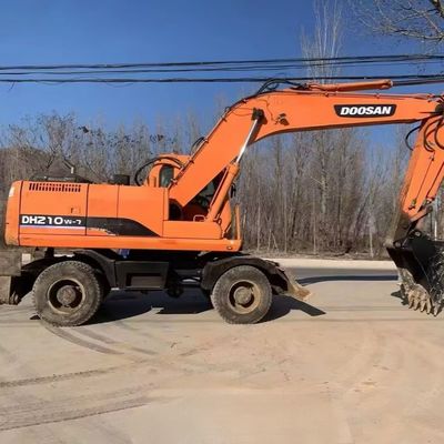 Doosan 210w-7 Использованный колесный экскаватор экскаватор 115кВт Для горнодобывающей промышленности
