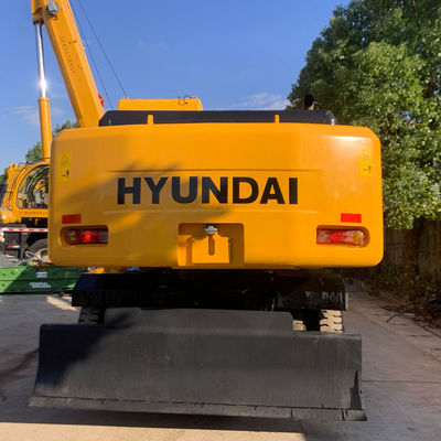 HYUNDAI 210W-7 Старый экскаватор на колесах, Использованное строительное оборудование 124 кВт Для добычи полезных ископаемых