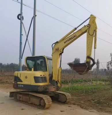 Подержанный экскаватор Hyundai 60 Digger Mini Hydraulic Crawler Excavator 5850kg