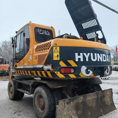 Hyundai 150w Использованный экскаватор на колесах Тяжелое оборудование для перемещения земли