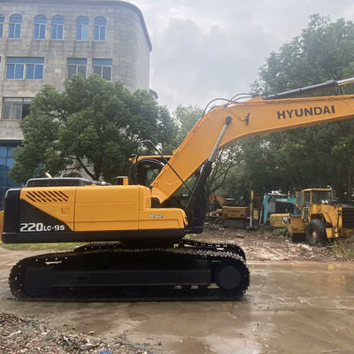 Строительство Старый экскаватор Hyundai 220lc-9s Желтый Подержанный экскаватор