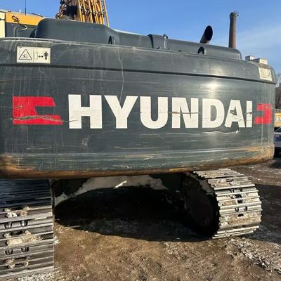 Желтый Hyundai 305 Подержанный экскаватор Digger 198kw 1900rpm Подержанная строительная машина