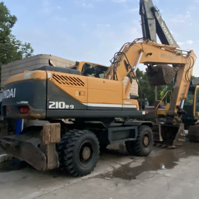 Hyundai 210W-9 Использованный колесный экскаватор Hyundai строительная техника 20560kg