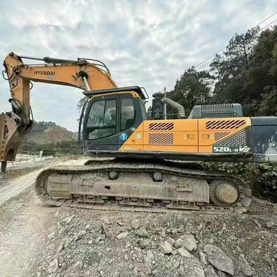 Подержанный экскаватор Hyundai Crawler Hyundai520-9 Старый экскаватор 52170kg с дизельным двигателем
