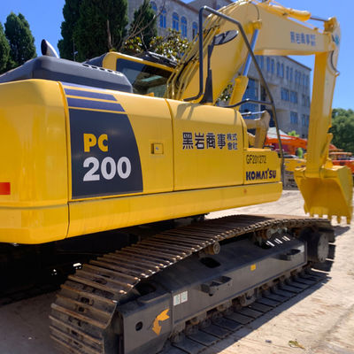 Использованный комматсу PC200 экскаватор для буровых скважин Подержанная строительная техника Водоохлаждение