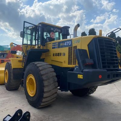 Строительные работы Используется Komatsu WA470 загрузчик 204кВт Водное охлаждение Второй ручной загрузчики