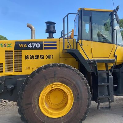 Строительные работы Используется Komatsu WA470 загрузчик 204кВт Водное охлаждение Второй ручной загрузчики