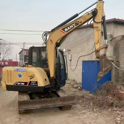2200 оборотов в минуту Подержанная мини-экскаваторная машина SANY 75C 7280 кг