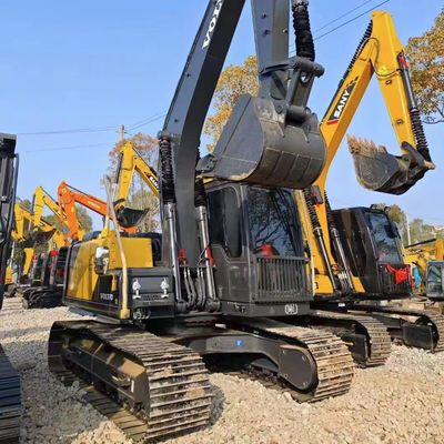 VOLVO EC140 Использованный гидравлический экскаватор 77KW Старый Volvo Crawler Excavator Высокая эффективность