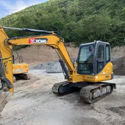 Дизельный двигатель Использованный мини-экскаватор Digger XCMG XE60DA Гидравлический экскаватор Crawler