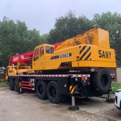75 тонн загрузки Использованный Sany 750 кран Строительство Гидравлический грузовик подержанный кран