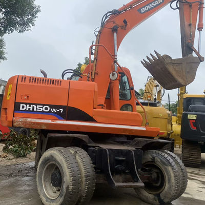 Doosan 150w-7 Вторая рука колесный экскаватор Гидравлическое использование экскаватор оборудование